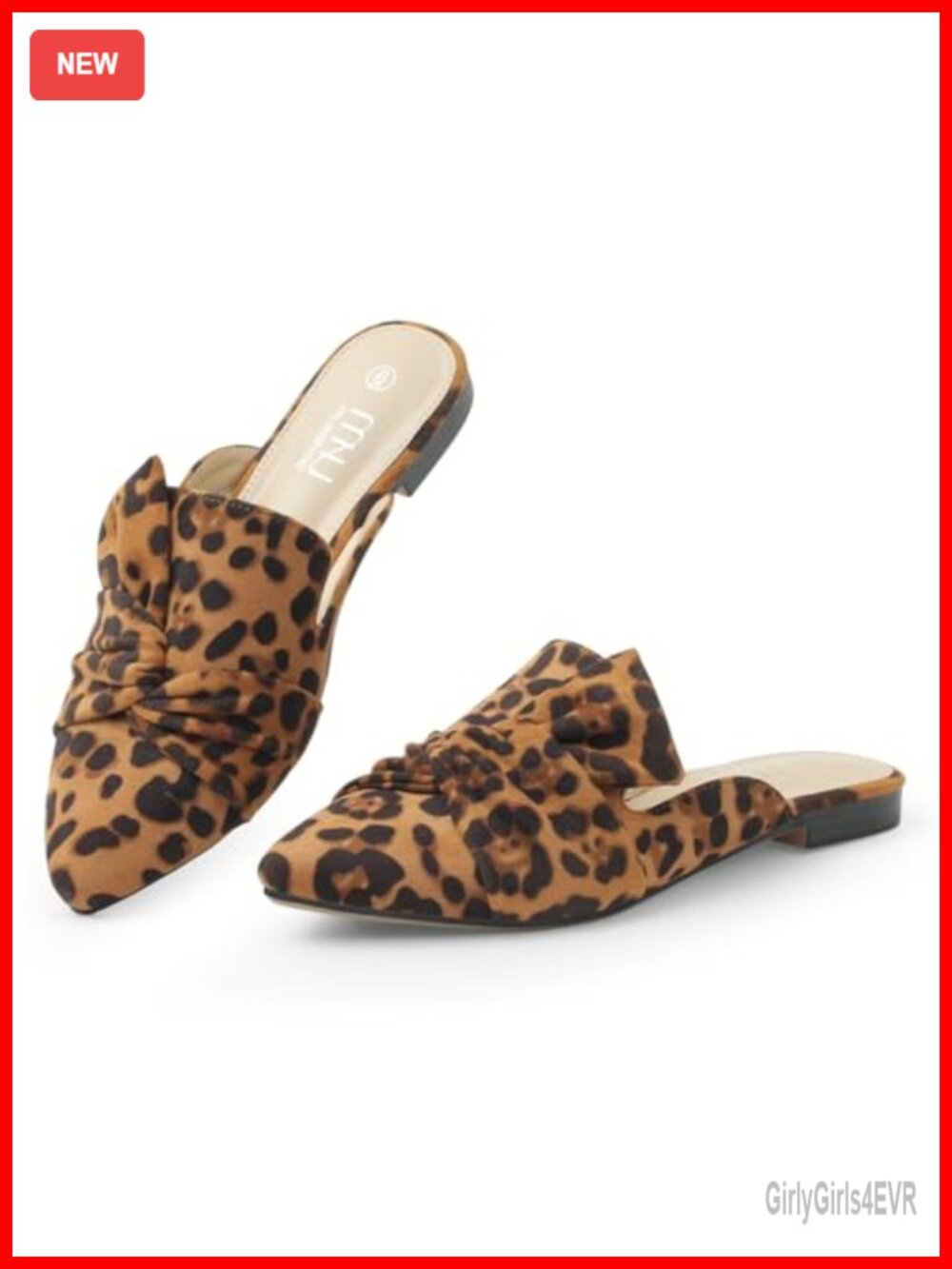 Pointed Toe Mule Flats Slip-On Comfort Shoes for Work Office Commute